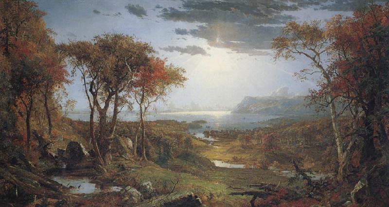 Jasper Cropsey Autumn on the Hudson River France oil painting art